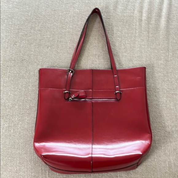 Red Tote Bag Laptop Bag Faux Leather NEW! - Picture 5 of 7